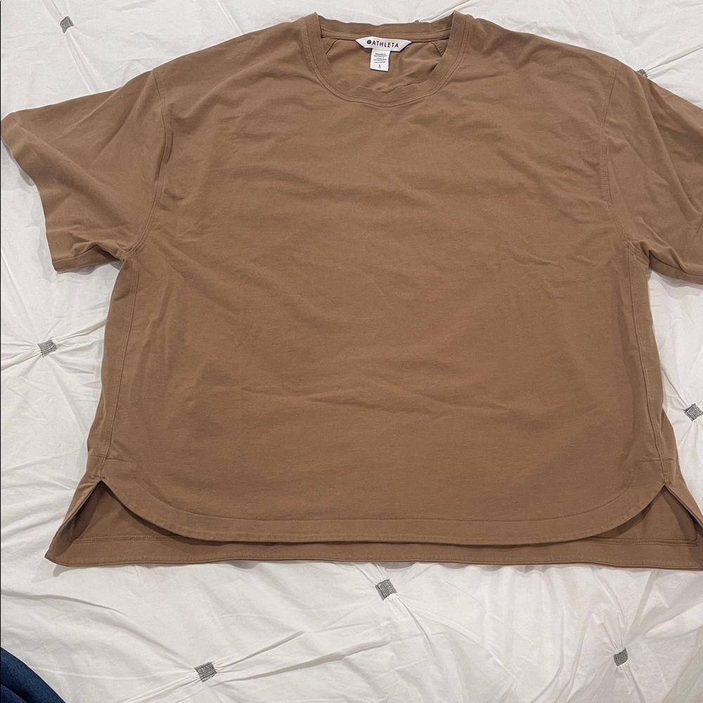 Athleta Women's Tan Short Sleeve Tee